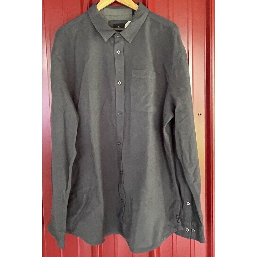 Prana‎ Shirt Woodman Flannel Button Up Organic Cotton Outdoors Hiking XXL New